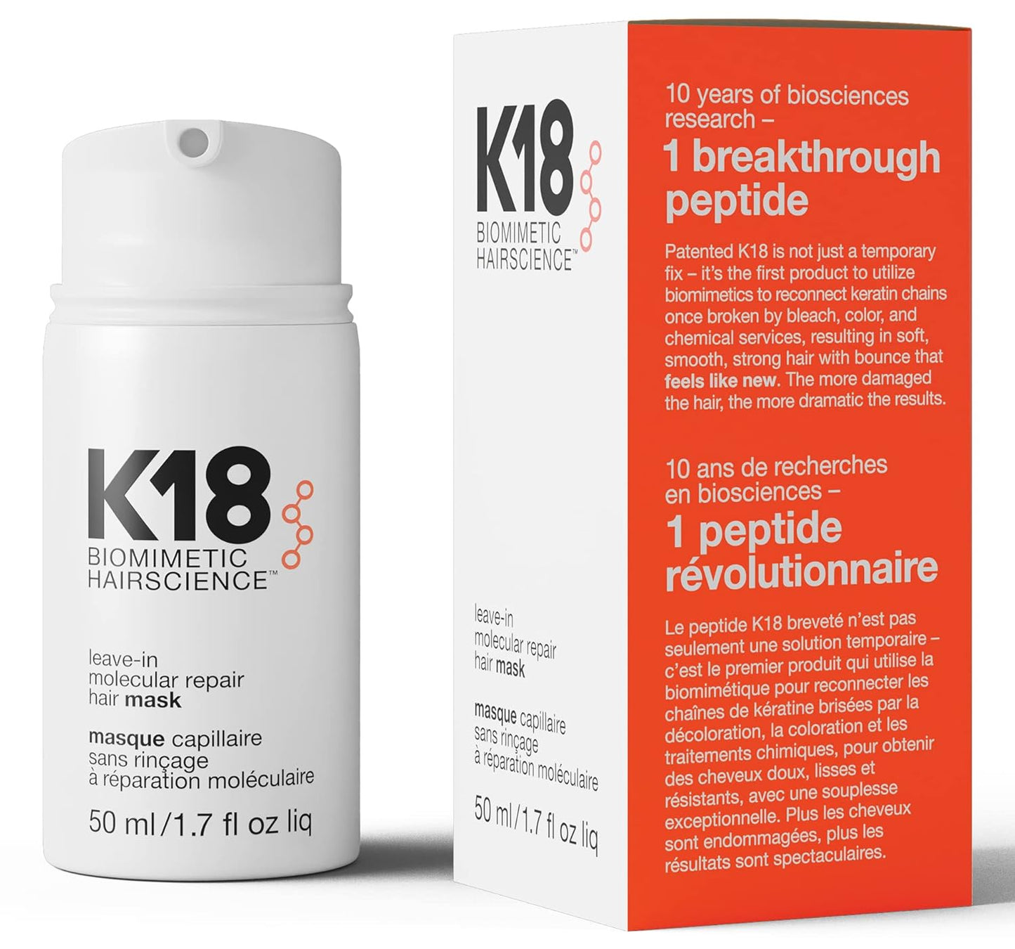 full-size leave-in molecular repair hair mask