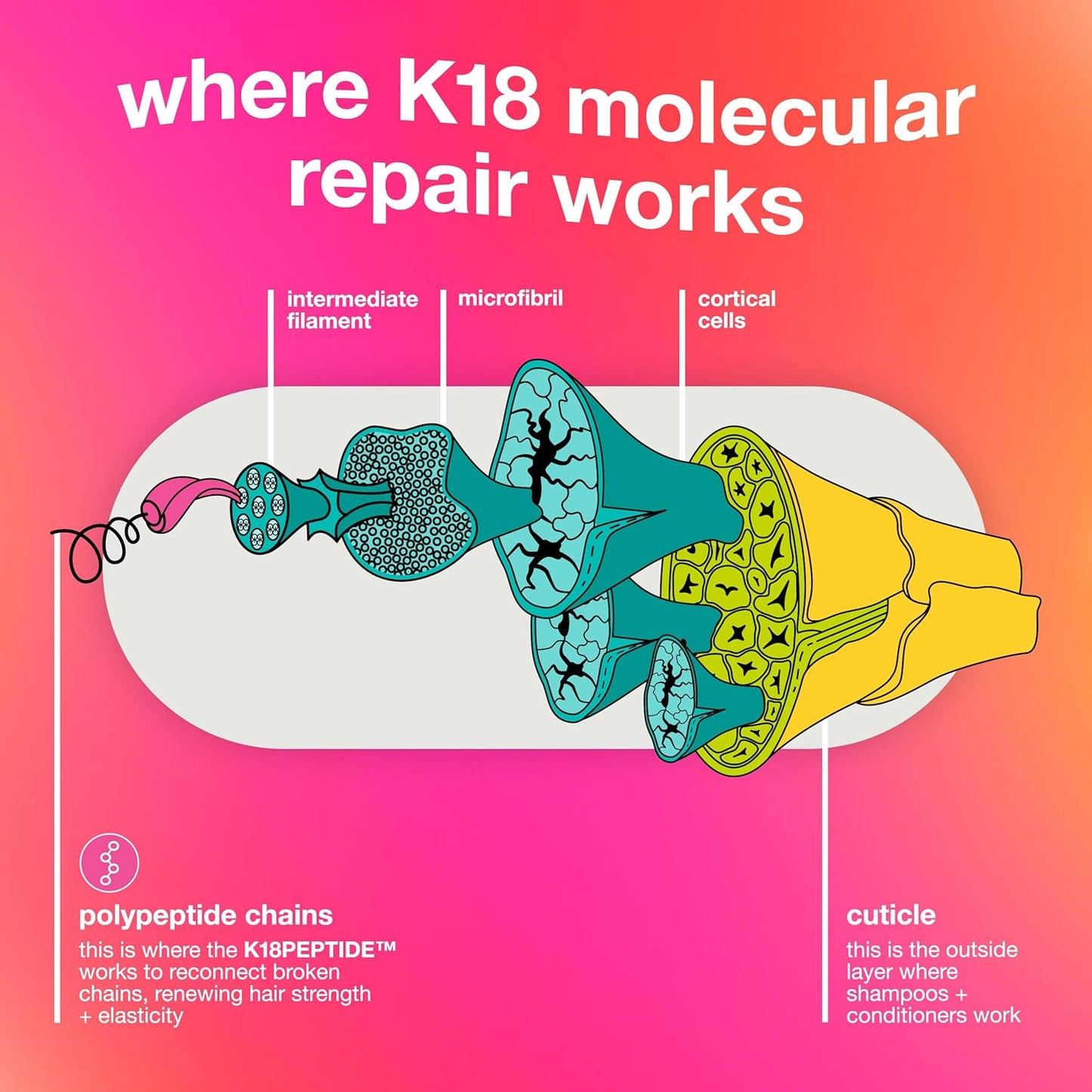 full-size leave-in molecular repair hair mask